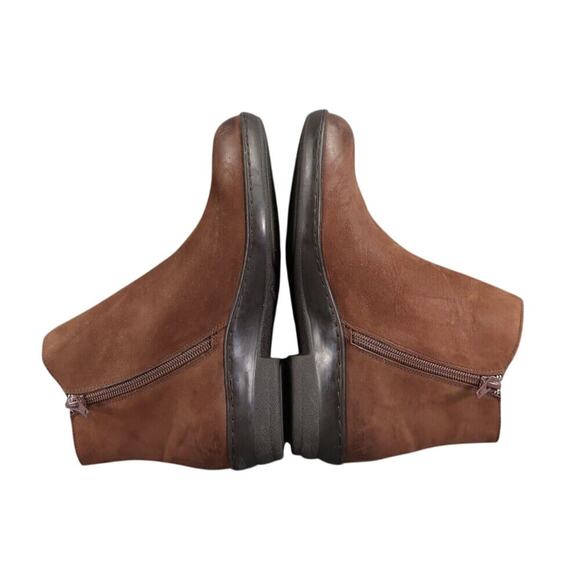 David Tate Shoes Women 6 Bootie Casual Leather Comfort Gore Panel Zip Ankle Boot - Picture 10 of 15